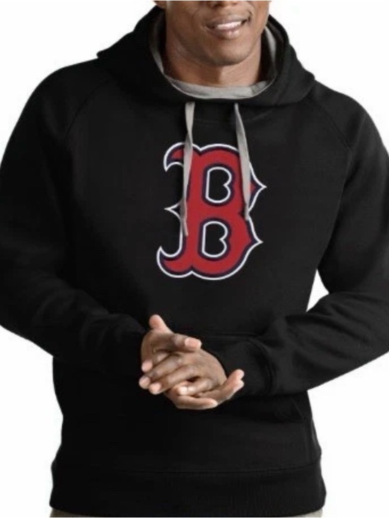Antigua Other - Red Sox's Black Pullover Hoodie with Red 'B' Logo - Men